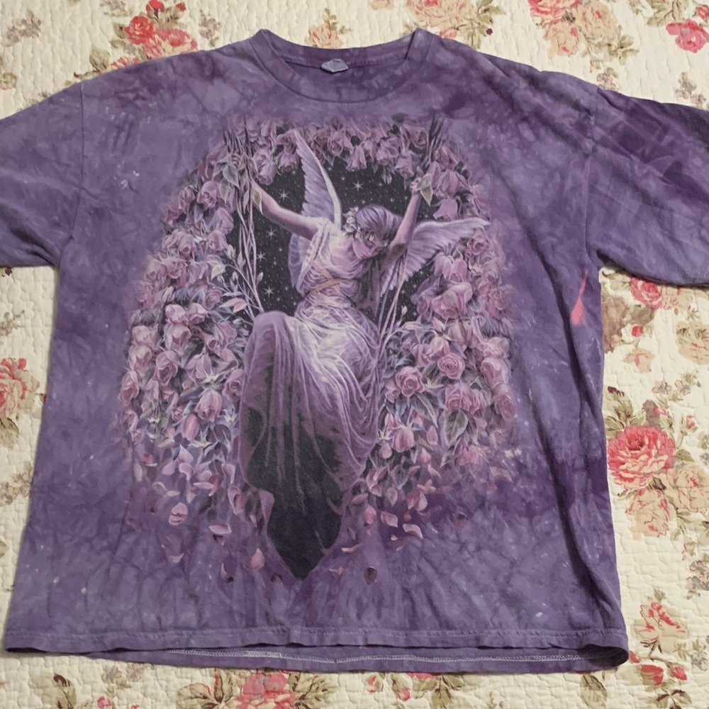 Purple Tie-Dye Short Sleeve Graphic Tee - Men